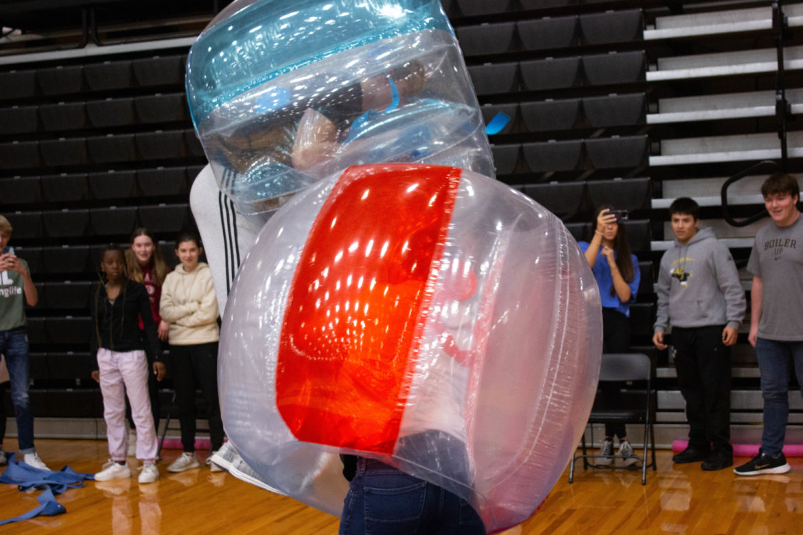Bubble Ball match during pep session